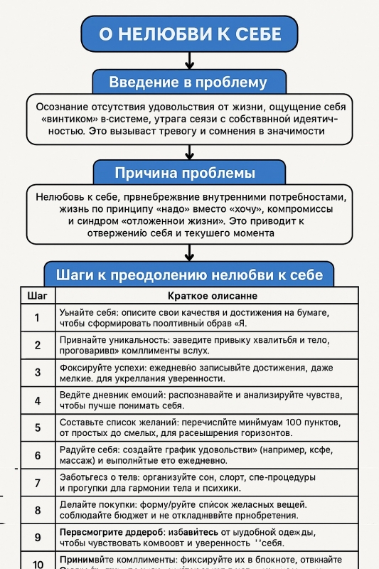Так как полюбить себя? Так как полюбить себя?