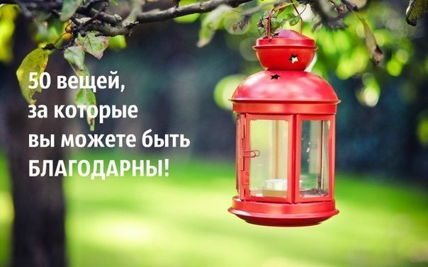 50 вещей, за которые вы можете быть благодарны