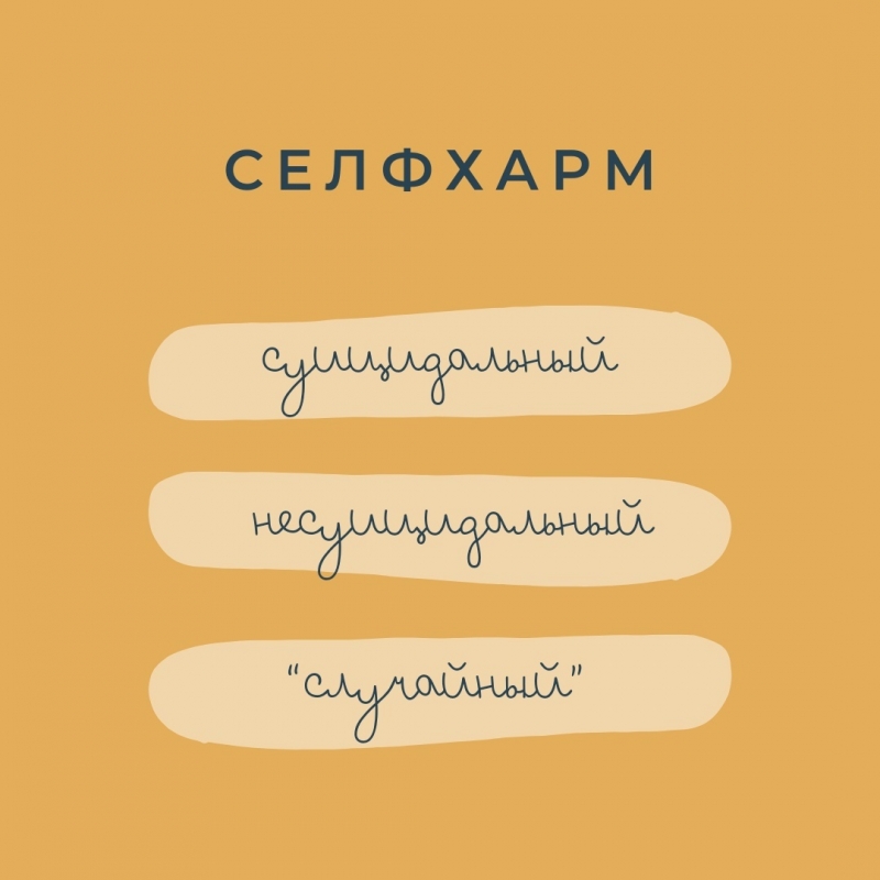 Три вида селфхарма Три вида селфхарма